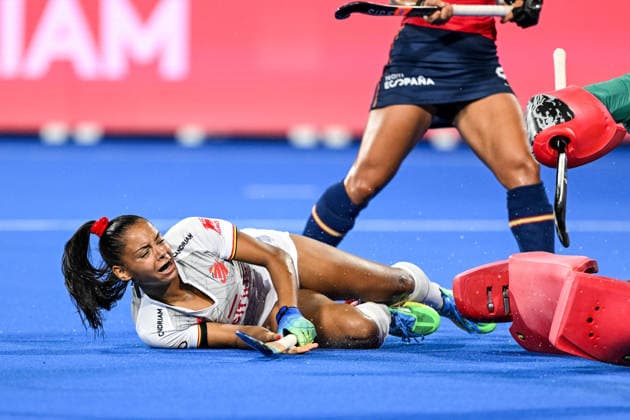 Hockey World Cup Belgium & The Netherlands 2026 - Women - Spain vs Belgium Ambre Ballenghien (30) of Belgium pictured during a hockey game between Spain and Belgium ( called the Red Panthers ) , the second (out of three) matches during the group stage of the women 2026 Hockey World Cup , on Tuesday 18 August 2026 in Wavre , Belgium . PHOTO SPORTPIX Stijn Audooren Wavre Belfius Hockey Arena Waals-Brabant Belgium  Copyright: xSportpix.bex xStijnxAudoorenxStijnxAudoorenx