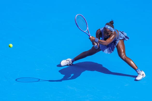 August 18, 2026, Mason, Ohio, U.S: Coco Gauff (USA) hits a two-handed backhand during TuesdayÃ¢â‚¬â ¢s third round at the Cincinnati Open at the Lindner Family Tennis Center , Mason, Oh. Mason U.S - ZUMAs304 20260818_zaf_s304_002 Copyright: xScottxStuartx