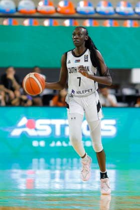 FIBA Women s Olympic Pre-Qualifying Tournament 2026 - South Sudan vs Argentina Nyamer Diew of South Sudan in action during the Group A game of the FIBA Women s Olympic Pre-Qualifying Tournament 2026 between South Sudan and Argentina in Guadalajara, Mexico, 18 August 2026. GUADALAJARA Mexico  Copyright: xFRANCISCOxGUASCOx
