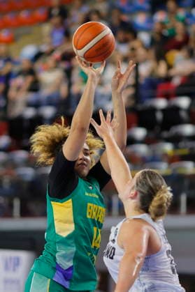 FIBA Women s Olympic Pre-Qualifying Tournament 2026 - New Zealand vs Brazil Lauren Whittaker (R) of New Zealand in action against Heloisa Carrera (L) of Brazil during a Group A basketball game of the FIBA Women s Basketball World Cup 2026 Pre-Qualifying Tournament between New Zealand and Brazil at the Arena Astros in Guadalajara, Mexico, 18 August 2026. GUADALAJARA Mexico  Copyright: xFRANCISCOxGUASCOx