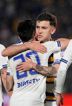 Alan Velasco y Camilo Rey - Deportivo Recoleta vs Boca Juniors - Copa Sudamericana 2026 - Octavos de final - Vuelta - 18 de agosto de 2026 - Estadio Defensores del Chaco - Asuncion, Paraguay - Foto: Javier Garcia Martino - Prensa CABJ - *** Alan Velasco and Camilo Rey, Deportivo Recoleta vs. Boca Juniors, 2026 Copa Sudamericana, Round of 16, Second Leg, August 18, 2026, Defensores del Chaco Stadium, Asunción, Paraguay. Photo by Javier Garcia Martino, CABJ Press