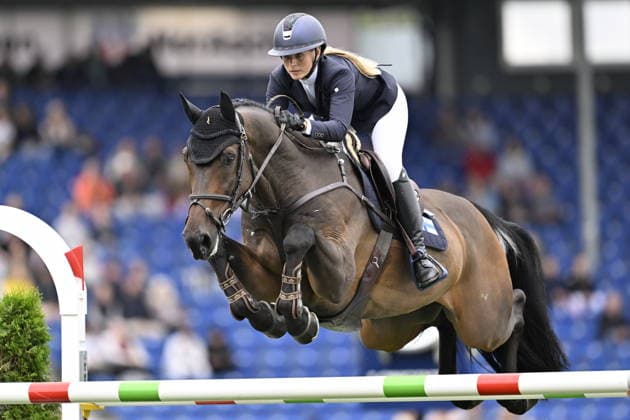 AACHEN, GERMANY 20260819 Finland s Annina Nordström on the horse Fuzhou during Wednesday s show jumping, team competition, during the Equestrian World Championships in Aachen. *** The image is included in the SPORTS PACKAGE. For others PAID IMAGE ** AACHEN GERMANY x10050x *** AACHEN, GERMANY 20260819 Finland s Annina Nordström on the horse Fuzhou during Wednesday s show jumping team competition at the World Equestrian Games in Aachen *** The image is included in the SPORTS PACKAGE. For other uses, PAID IMAGE ** AACHEN, GERMANY x10050x  Copyright: xPontusxLundahl TTx RYTTAR-VM 2026