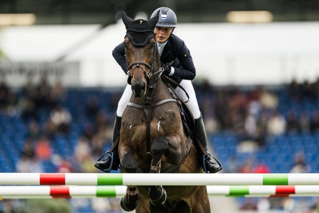 260819 Annina Nordström of Finland with horse Fuzhou compete in the team and individual jumping qualifier round one during day 9 of the 2026 FEI World Championships on August 19, 2026 in Aachen. Photo: Emma Wallskog BILDBYRAN kod EW EW0689 ridsport equestrian rid-vm 2026 2026 fei world championships bbeng ridsport-vm hoppning jumping *** August 19, 2026: Annina Nordström of Finland, riding Fuzhou, competes in the first round of the team and individual show jumping qualifiers on Day 9 of the 2026 FEI World Championships, 2026 in Aachen. Photo by Emma Wallskog. BILDBYRAN code EW EW0689. equestrian sports, 2026 World Championships, 2026 FEI World Championships, BBENG, equestrian sports, World Championships, show jumping  Copyright: EMMAxWALLSKOG BB260819EW008