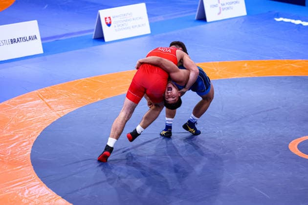 U20 World Championships 82kg GR - Nurislam Oskonbaev (KGZ) df. Marius Sorin Stiharu (MDA) *** U20 World Championships, 82 kg Greco-Roman: Nurislam Oskonbaev (Kyrgyzstan) def. Marius Sorin Stiharu (Moldova) Copyright: xJakexKirkmanx