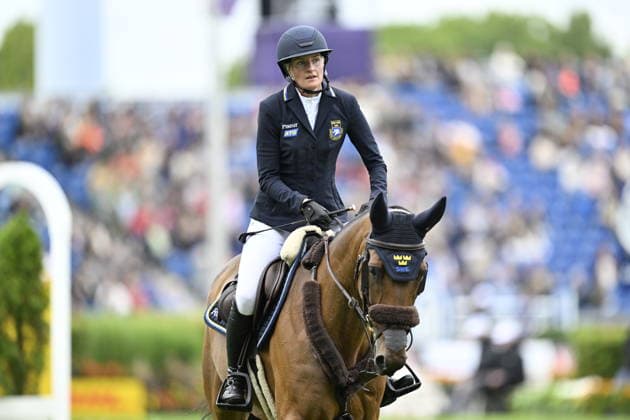 AACHEN, GERMANY 20260819 Petronella Andersson, Sweden, with the horse Odina van Klapscheut at Wednesday s show jumping, team competition, during the Equestrian World Championships in Aachen. *** The image is included in the SPORTS PACKAGE. For others PAID IMAGE ** AACHEN GERMANY x10050x *** AACHEN, GERMANY 20260819 Petronella Andersson of Sweden, riding Odina van Klapscheut, at Wednesday’s show jumping team competition during the World Equestrian Games in Aachen *** The image is included in the SPORTS PACKAGE. For other uses, PAID IMAGE ** AACHEN, GERMANY x10050x  Copyright: xPontusxLundahl TTx EQUESTRIAN WORLD CHAMPIONSHIP 2026