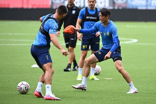 Sint-Truidense VV v Omonia Nicosia AC - UEFA Europa League Media Activities 19 08 2026 SINT-TRUIDEN, BELGIUM - AUGUST 19 : Matsuzawa Kaito forward of Sint-Truidense VV pictured during a training session ahead of the UEFA Europa League 2026 27 play-off round first leg between Sint-Truidense VV and Omonia Nicosia AC on August 19, 2026 in Sint-Truiden, Belgium, 19 08 2026 Sint-Truiden Belgium  Copyright: xVincentxKalutx