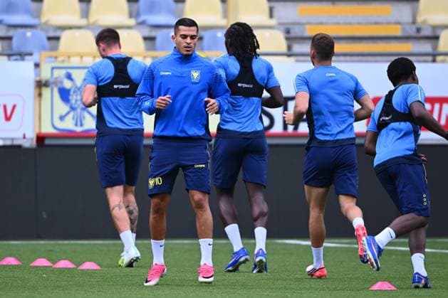 Sint-Truidense VV v Omonia Nicosia AC - UEFA Europa League Media Activities 19 08 2026 SINT-TRUIDEN, BELGIUM - AUGUST 19 : Sebaoui Ilias forward of Sint-Truidense VV pictured during a training session ahead of the UEFA Europa League 2026 27 play-off round first leg between Sint-Truidense VV and Omonia Nicosia AC on August 19, 2026 in Sint-Truiden, Belgium, 19 08 2026 Sint-Truiden Belgium  Copyright: xVincentxKalutx