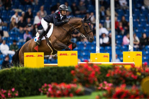 260819 Olivier Perreau of France with horse Events Dorai d Aiguilly compete in the team and individual jumping qualifier round one during day 9 of the 2026 FEI World Championships on August 19, 2026 in Aachen. Photo: Emma Wallskog BILDBYRAN kod EW EW0689 ridsport equestrian rid-vm 2026 2026 fei world championships bbeng ridsport-vm hoppning jumping *** August 19, 2026: Olivier Perreau of France, riding Events Dorai d Aiguilly, competes in the first round of the team and individual show jumping qualifiers on Day 9 of the 2026 FEI World Championships on August 19, 2026 in Aachen. Photo by Emma Wallskog. BILDBYRAN code EW EW0689. equestrian sports, 2026 World Championships, 2026 FEI World Championships, equestrian sports, World Championships, show jumping  Copyright: EMMAxWALLSKOG BB260819EW041