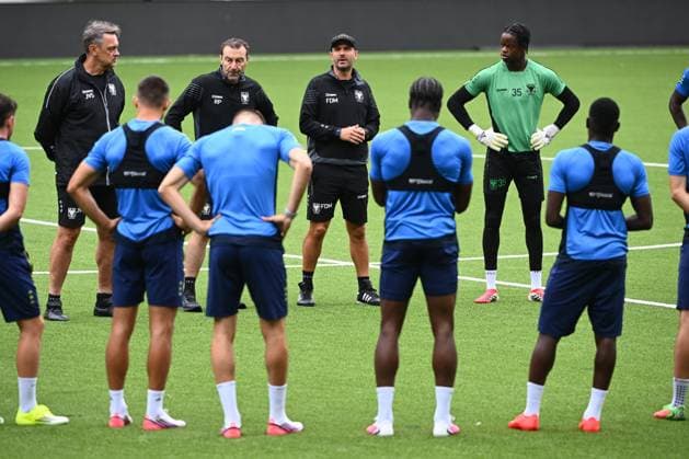 Sint-Truidense VV v Omonia Nicosia AC - UEFA Europa League Media Activities 19 08 2026 SINT-TRUIDEN, BELGIUM - AUGUST 19 : De Meyer Frederic head coach of Sint-Truidense VV pictured during a training session ahead of the UEFA Europa League 2026 27 play-off round first leg between Sint-Truidense VV and Omonia Nicosia AC on August 19, 2026 in Sint-Truiden, Belgium, 19 08 2026 Sint-Truiden Belgium  Copyright: xVincentxKalutx