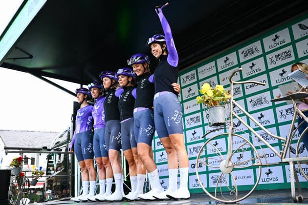 2026 Lloyds Tour of Britain Women Picture by Olly Hassell SWpix.com - 19 08 2026 - Cycling - UCI Women s World Tour - 2026 Lloyds Tour of Britain Women - Stage 1: Cockermouth to Cockermouth (158.9km) - Amber Pate, Caroline Andersson, Quinty Ton, Noa Jansen, Josie Talbot, Georgia Baker (Liv-AlUla-Jayco) Liverpool England Copyright: x xSWpix.comx(t axPhotographyxHubxLtd)xOllyxHassell SWpix.comx SWP-3030-18076