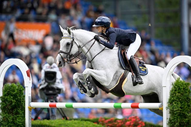 AACHEN, GERMANY 20260819 Sweden s Wilma McMahon on the horse Cicci BJN at Wednesday s show jumping, team competition, during the Equestrian World Championships in Aachen. *** The image is included in the SPORTS PACKAGE. For others PAID IMAGE ** AACHEN GERMANY x10050x *** AACHEN, GERMANY 20260819 Sweden s Wilma McMahon riding the horse Cicci BJN in Wednesday s show jumping team competition during the Equestrian World Championships in Aachen *** The image is included in the SPORTS PACKAGE. For other uses, PAID IMAGE ** AACHEN, GERMANY x10050x  Copyright: xPontusxLundahl TTx EQUESTRIAN WORLD CHAMPIONSHIP 2026