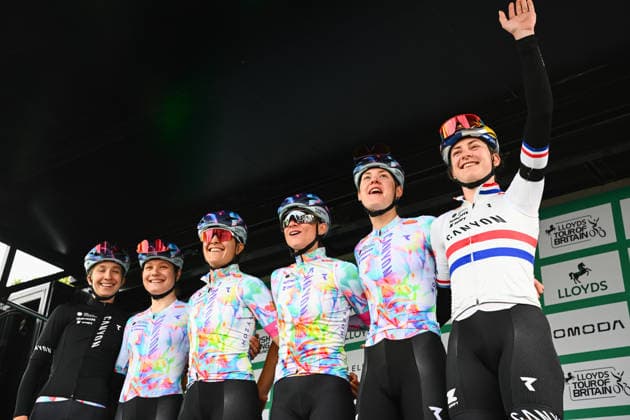 2026 Lloyds Tour of Britain Women Picture by Simon Wilkinson SWpix.com - 19 08 2026 - Cycling - UCI Women s World Tour - 2026 Lloyds Tour of Britain Women - Stage 1: Cockermouth to Cockermouth (158.9km) - Chiara Consonni, Cecilie Ludwig, Wilma Aintila, Soraya Paladin, Zoe Backstedt, Justyna Czapla (Canyon SRAM) Liverpool England Copyright: x xSWpix.comx(t axPhotographyxHubxLtd)xSimonxWilkinson SWpix.comx SWP-3030-18097