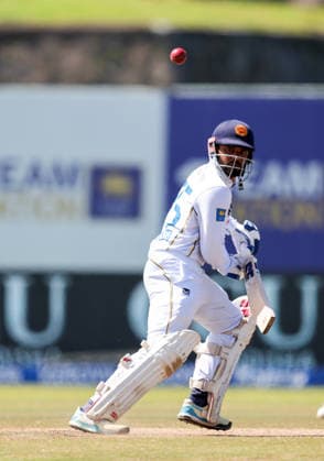 IND vs SL: Day 5 of 1st Test Galle Sri Lanka , Aug 19 (ANI): Sri Lanka s Dhananjaya de Silva plays a shot on the fifth day of the first test match between India and Sri Lanka at Galle International Stadium, in Galle on Wednesday. Galle Sri Lanka Copyright: xANIx ANI_20260819032