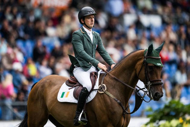 260819 Bertram Allen of Ireland with horse Qonquest de Rigo compete in the team and individual jumping qualifier round one during day 9 of the 2026 FEI World Championships on August 19, 2026 in Aachen. Photo: Emma Wallskog BILDBYRAN kod EW EW0689 ridsport equestrian rid-vm 2026 2026 fei world championships bbeng ridsport-vm hoppning jumping *** August 19, 2026: Bertram Allen of Ireland, riding Qonquest de Rigo, competes in the first round of the team and individual show jumping qualifiers on Day 9 of the 2026 FEI World Championships on August 19, 2026 in Aachen. Photo by Emma Wallskog. BILDBYRAN code EW EW0689 equestrian sports 2026 World Championships 2026 FEI World Championships BBENG equestrian sports World Championships show jumping  Copyright: EMMAxWALLSKOG BB260819EW056