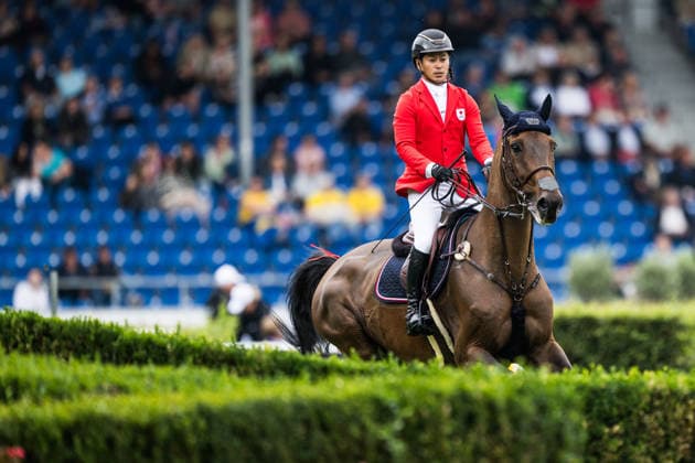 260819 Eiken Sato of Japan with horse Chadellano compete in the team and individual jumping qualifier round one during day 9 of the 2026 FEI World Championships on August 19, 2026 in Aachen. Photo: Emma Wallskog BILDBYRAN kod EW EW0689 ridsport equestrian rid-vm 2026 2026 fei world championships bbeng ridsport-vm hoppning jumping *** August 19, 2026: Eiken Sato of Japan, riding Chadellano, competed in the first round of the team and individual show jumping qualifiers on Day 9 of the 2026 FEI World Championships on August 19, 2026 in Aachen. Photo by Emma Wallskog, BILDBYRAN code EW EW0689 equestrian sports 2026 World Championships 2026 FEI World Championships BBENG equestrian sports World Championships show jumping  Copyright: EMMAxWALLSKOG BB260819EW058