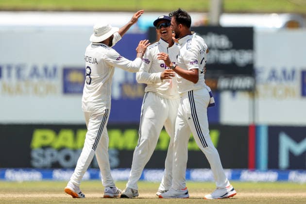 IND vs SL: Day 5 of 1st Test Galle Sri Lanka , Aug 19 (ANI): India s Prasidh Krishna and teammates celebrate the wicket of Sri Lanka s Niroshan Dickwella on the fifth day of the first test match between India and Sri Lanka at Galle International Stadium, in Galle on Wednesday. Galle Sri Lanka Copyright: xANIx ANI_20260819120