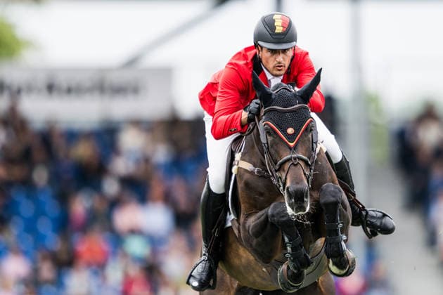 260819 Nicola Philippaerts of Belgium with horse Katanga Dingeshof compete in the team and individual jumping qualifier round one during day 9 of the 2026 FEI World Championships on August 19, 2026 in Aachen. Photo: Emma Wallskog BILDBYRAN kod EW EW0689 ridsport equestrian rid-vm 2026 2026 fei world championships bbeng ridsport-vm hoppning jumping *** August 19, 2026: Nicola Philippaerts of Belgium, riding Katanga Dingeshof, competes in the first round of the team and individual show jumping qualifiers on Day 9 of the 2026 FEI World Championships, 2026 in Aachen. Photo by Emma Wallskog. BILDBYRAN code EW EW0689 equestrian sports 2026 World Championships 2026 FEI World Championships BBENG equestrian sports World Championships show jumping  Copyright: EMMAxWALLSKOG BB260819EW064