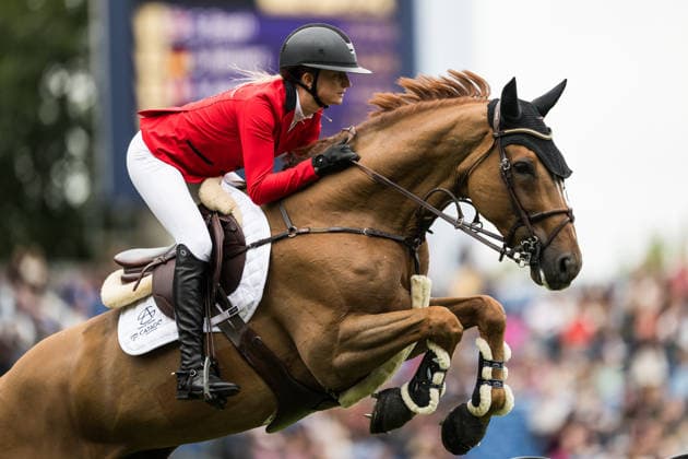 260819 Laura Baaring Kjaergaard of Denmark with horse Qarisma van t Roosakker compete in the team and individual jumping qualifier round one during day 9 of the 2026 FEI World Championships on August 19, 2026 in Aachen. Photo: Emma Wallskog BILDBYRAN kod EW EW0689 ridsport equestrian rid-vm 2026 2026 fei world championships bbeng ridsport-vm hoppning jumping *** August 19, 2026: Laura Baaring Kjaergaard of Denmark, riding Qarisma van t Roosakker, competes in the first round of the team and individual show jumping qualifiers on Day 9 of the 2026 FEI World Championships on August 19, 2026 in Aachen. Photo by Emma Wallskog, BILDBYRAN, code EW EW0689, equestrian sports, 2026 World Championships, 2026 FEI World Championships, BBENG, equestrian sports, World Championships, show jumping  Copyright: EMMAxWALLSKOG BB260819EW071