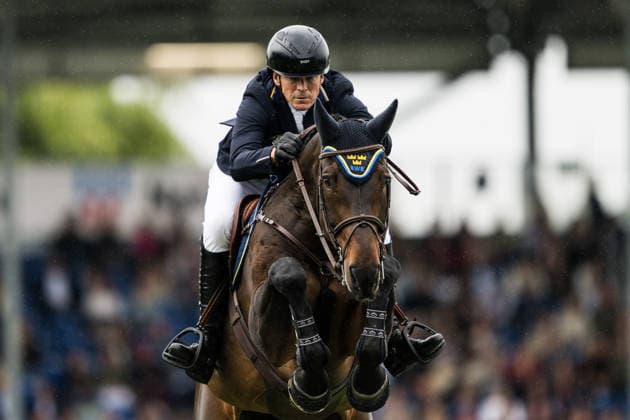 260819 Peder Fredricson of Sweden with horse Alcapone des Carmille compete in the team and individual jumping qualifier round one during day 9 of the 2026 FEI World Championships on August 19, 2026 in Aachen. Photo: Emma Wallskog BILDBYRAN kod EW EW0689 ridsport equestrian rid-vm 2026 2026 fei world championships bbeng ridsport-vm hoppning jumping sverige *** August 19, 2026: Peder Fredricson of Sweden, riding Alcapone des Carmille, competes in the first round of the team and individual show jumping qualifiers on Day 9 of the 2026 FEI World Championships on August 19, 2026 in Aachen. Photo by Emma Wallskog, BILDBYRAN, code EW EW0689. equestrian sports, 2026 World Championships, 2026 FEI World Championships, BBENG, equestrian World Championships, show jumping, Sweden  Copyright: EMMAxWALLSKOG BB260819EW085