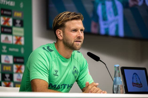 19.08.2026, GER, Fußball, Herren, 1. Bundesliga, Saison 2026 2027, Spielervorstellung, SV Werder Bremen Niclas Füllkrug ( Werder Bremen, 10) wird im Rahmen einer Pressekonferenz vorgestellt, Bremen Weserstadion Bremen Deutschland *** August 19, 2026, GER, Soccer, Men s, Bundesliga 1, 2026–2027 Season, Player Introduction, SV Werder Bremen s Niclas Füllkrug (No. 10) is introduced at a press conference at the Weserstadion in Bremen, Germany Copyright: xNordphotox xMaasx