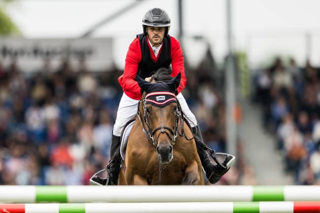 260819 Felix Koller of Austria with horse Cossinelle compete in the team and individual jumping qualifier round one during day 9 of the 2026 FEI World Championships on August 19, 2026 in Aachen. Photo: Emma Wallskog BILDBYRAN kod EW EW0689 ridsport equestrian rid-vm 2026 2026 fei world championships bbeng ridsport-vm hoppning jumping *** August 19, 2026: Felix Koller of Austria, riding Cossinelle, competed in the first round of the team and individual show jumping qualifiers on Day 9 of the 2026 FEI World Championships in Aachen. 2026 in Aachen. Photo by Emma Wallskog, BILDBYRAN, code EW EW0689, equestrian sports, 2026 World Championships, 2026 FEI World Championships, BBENG, equestrian sports, World Championships, show jumping  Copyright: EMMAxWALLSKOG BB260819EW090