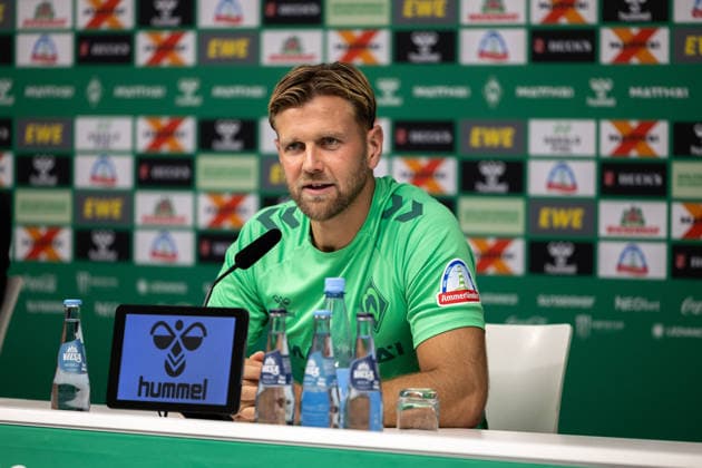 19.08.2026, GER, Fußball, Herren, 1. Bundesliga, Saison 2026 2027, Spielervorstellung, SV Werder Bremen Niclas Füllkrug ( Werder Bremen, 10) wird im Rahmen einer Pressekonferenz vorgestellt, Bremen Weserstadion Bremen Deutschland *** August 19, 2026, GER, Soccer, Men s, Bundesliga 1, 2026–2027 Season, Player Introduction, SV Werder Bremen s Niclas Füllkrug (No. 10) is introduced at a press conference, Weserstadion, Bremen, Germany Copyright: xNordphotox xMaasx