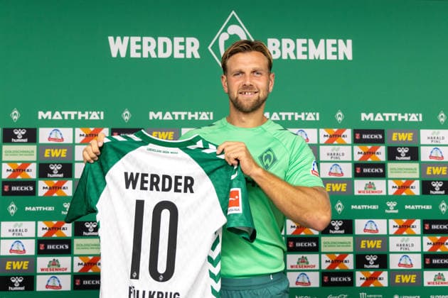 19.08.2026, GER, Fußball, Herren, 1. Bundesliga, Saison 2026 2027, Spielervorstellung, SV Werder Bremen Niclas Füllkrug ( Werder Bremen, 10) wird im Rahmen einer Pressekonferenz vorgestellt, Bremen Weserstadion Bremen Deutschland *** August 19, 2026, GER, Soccer, Men s, Bundesliga 1, 2026–2027 Season, Player Introduction, SV Werder Bremen s Niclas Füllkrug (No. 10) is introduced at a press conference, Weserstadion, Bremen, Germany Copyright: xNordphotox xMaasx