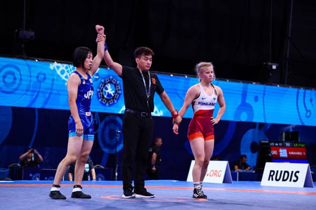 U20 World Championships 55kg WW - Nana Kozuka (JPN) df. Sara Krista Rantonen (FIN) *** U20 World Championships, 55 kg Open Weight: Nana Kozuka (JPN) defeated Sara Krista Rantonen (FIN) Copyright: xKadirxCaliskanx 776545139
