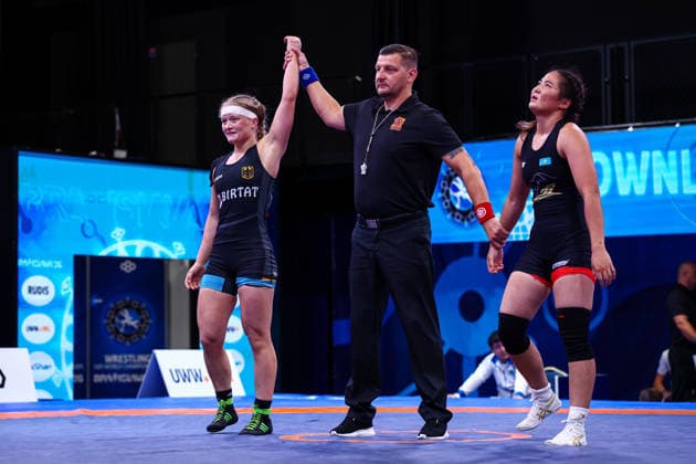 U20 World Championships 65kg WW - Annalena Pohl (GER) df. Zhangyl Beken (KAZ) *** U20 World Championships, 65kg Open Weight: Annalena Pohl (GER) def. Zhangyl Beken (KAZ) Copyright: xKadirxCaliskanx 776545139