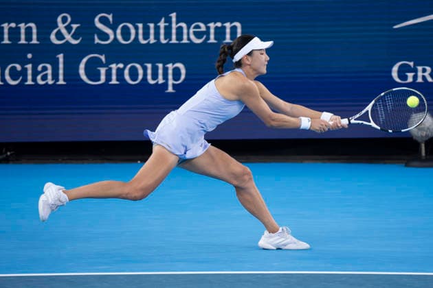 August 18, 2026: Xinyu Want (CHN) loses to Aryna Sabalenka (BLR) 6-1, 6-3 at the Cincinnati Open being played at Lindner Family Tennis Center in Mason, Ohio, {USA} Ã‚ Tennisclix Cal Media CSM Mason USA - ZUMAc04_ 20260818_zma_c04_219 Copyright: xLesliexBillmanx