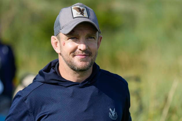 BALMEDIE, SCOTLAND - AUG 19: Rory Lawson, former Scottish Rugby player during the Pro-Am at the 2026 Nexo Championship at the Trump International Golf Links, Balmedie on August 19, 2026 in Aberdeenshire, Scotland The 2026 Nexo Championship