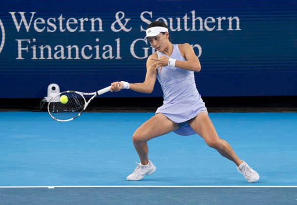 August 18, 2026: Xinyu Want (CHN) loses to Aryna Sabalenka (BLR) 6-1, 6-3 at the Cincinnati Open being played at Lindner Family Tennis Center in Mason, Ohio, {USA} Ã‚ Tennisclix Cal Media CSM Mason USA - ZUMAc04_ 20260818_zma_c04_228 Copyright: xLesliexBillmanx