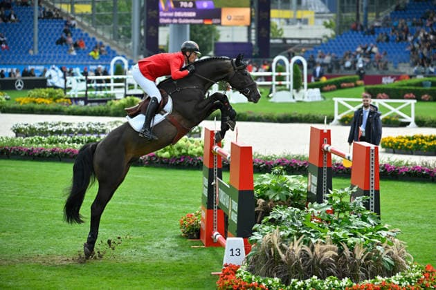 Aachen, Hauptstadion, 19.08.26, GER, FEI World Championships Aachen 2026, Turkish Airlines-Preis, Springreiten, First Competition Team & Individual Qualifier Bild: Daniel DEUSSER (Deutschland) mit Otello de Guldenboom Nordrhein-Westfalen Deutschland *** Aachen, Main Stadium, August 26, 2019, GER, FEI World Championships Aachen 2026, Turkish Airlines Prize, Show Jumping, First Competition Team Individual Qualifier. Photo: Daniel DEUSSER, Germany, riding Otello de Guldenboom, North Rhine-Westphalia, Germany