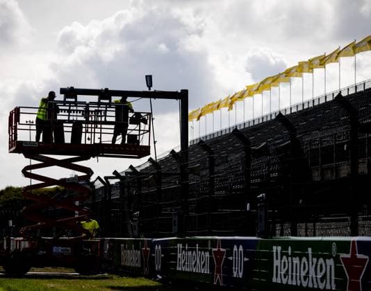 ZANDVOORT - The start-stop system is being installed in the run-up to the Dutch Grand Prix. The Formula 1 circus is returning to the Dutch seaside town. SEM VAN DER WAL ANP xVIxANPxSportx xxANPxIVx 565818882 originalFilename: 565818882.jpg