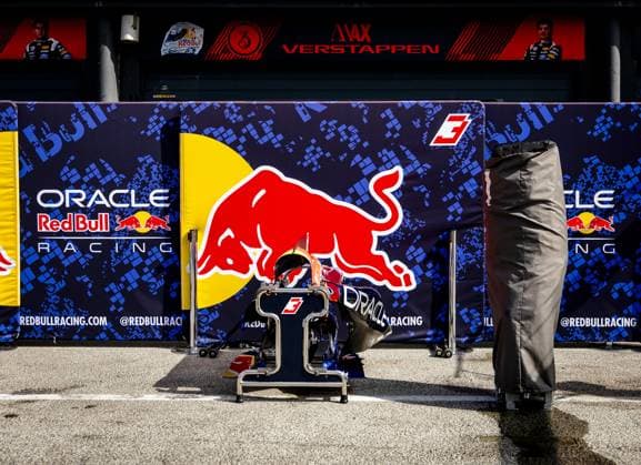 ZANDVOORT - Max Verstappen s (Red Bull Racing) pit box ahead of the Dutch Grand Prix. The Formula 1 circus is once again descending on the Dutch seaside town. SEM VAN DER WAL ANP xVIxANPxSportx xxANPxIVx 565818886 originalFilename: 565818886.jpg