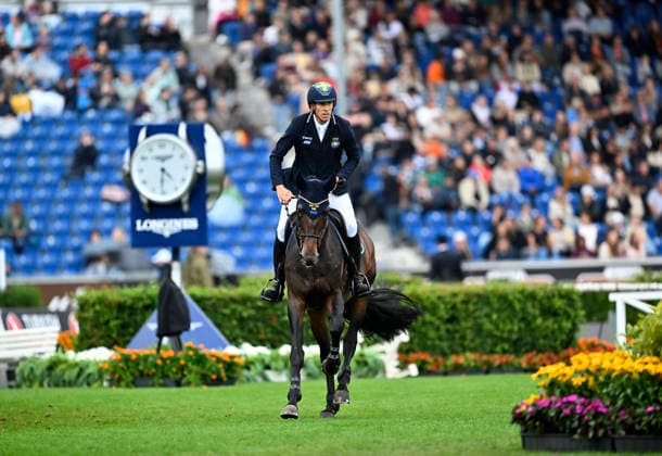 AACHEN, GERMANY 20260819 Henrik von Eckermann on the horse Minute Man at Wednesday s show jumping, team competition, during the Equestrian World Championships in Aachen. *** The image is included in the SPORTS PACKAGE. For others PAID IMAGE ** AACHEN GERMANY x10050x *** AACHEN, GERMANY 20260819 Henrik von Eckermann riding Minute Man at Wednesday’s show jumping team competition during the World Equestrian Games in Aachen *** The image is included in the SPORTS PACKAGE. For other uses, PAID IMAGE ** AACHEN, GERMANY x10050x  Copyright: xPontusxLundahl TTx EQUESTRIAN WORLD CHAMPIONSHIP 2026