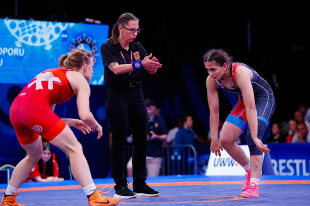 U20 World Championships 62kg WW - Ozdenur Ozmez (TUR) df. Viktoria Foeldesiova (SVK) *** U20 World Championships, 62 kg Open Weight: Ozdenur Ozmez (TUR) defeated Viktoria Foeldesiova (SVK) Copyright: xKostadinxAndonovx