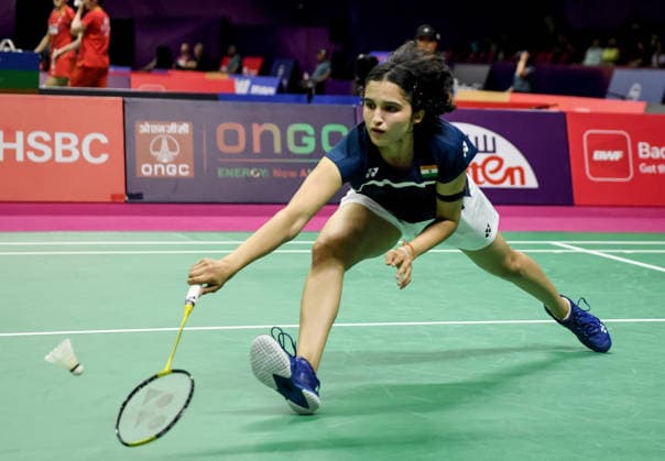 BWF World Championship, WM, Weltmeisterschaft 2026, India vs Canada, women s singles New Delhi, Aug 19 (ANI): India s Unnati Hooda in action during the women s singles Round of 32 match against Canada™s Michelle LI at the BWF World Championship 2026 at Indira Gandhi Indoor Stadium, in New Delhi on Wednesday. NEW DELHI Delhi India Copyright: xANIx ANI_20260819313