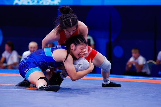 U20 World Championships 65kg WW - Mukhayyo Narzilloeva (UZB) df. Miyu Ogashi (JPN) *** U20 World Championships, 65 kg, Open Weight: Mukhayyo Narzilloeva (UZB) def. Miyu Ogashi (JPN) Copyright: xKostadinxAndonovx