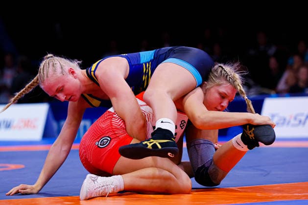U20 World Championships 65kg WW - Saga Linnea Svensson (SWE) df. Riley Carter Hanrahan (USA) *** U20 World Championships, 65 kg, Women s Weight Class: Saga Linnea Svensson (SWE) def. Riley Carter Hanrahan (USA) Copyright: xKostadinxAndonovx