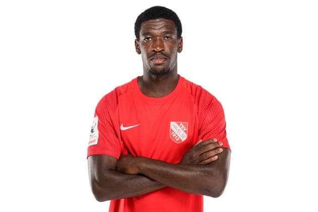 Kwasi Okyere Wriedt, DFB 3. Liga 2026 2027, TSV Havelse 1912 e.V., Media Day, 23.07.2026, Foto: Socrates Tassos picture-alliance DFB TSV Havelse 1912 2026 Studio Portraits *** Kwasi Okyere Wriedt, DFB 3rd Division 2026–2027, TSV Havelse 1912 e.V., Media Day, July 23, 2026, Photo by Socrates Tassos, picture alliance, DFB, TSV Havelse 1912, 2026, Studio Portraits