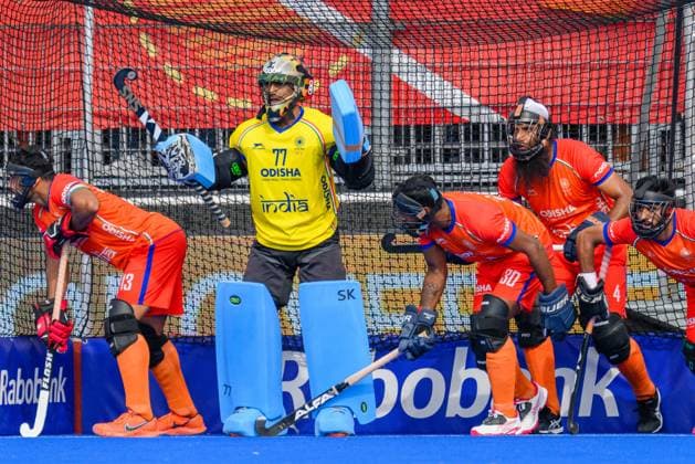 AMSTELVEEN, 19-08-2026, Wagener Stadion, FIH Hockey World Cup 2026 Men, 2026. Suraj Karkera defending a penalty corner during the game Pakistan - India (men). Pakistan - India (men)  x205849901x Copyright: