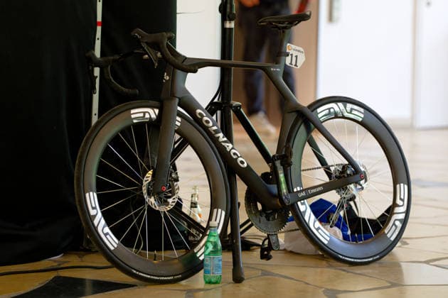 Das Fahrrad von Isaac del Toro, dem Sieger des Prologs. *** The bike ridden by Isaac del Toro, the winner of the prologue