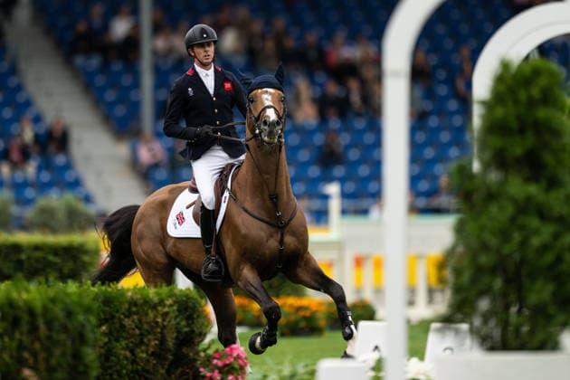 260819 Ben Maher of Great Britain with horse Point Break compete in the team and individual jumping qualifier round one during day 9 of the 2026 FEI World Championships on August 19, 2026 in Aachen. Photo: Emma Wallskog BILDBYRAN kod EW EW0689 ridsport equestrian rid-vm 2026 2026 fei world championships bbeng ridsport-vm hoppning jumping *** August 19, 2026: Ben Maher of Great Britain, riding Point Break, competes in the first round of the team and individual show jumping qualifiers on Day 9 of the 2026 FEI World Championships in Aachen. 2026 in Aachen. Photo by Emma Wallskog, BILDBYRAN, code EW EW0689. equestrian sports, 2026 World Championships, 2026 FEI World Championships, BBENG, equestrian sports, World Championships, show jumping  Copyright: EMMAxWALLSKOG BB260819EW143
