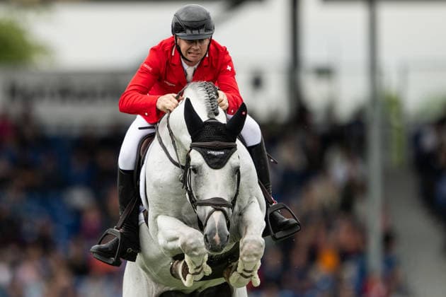 260819 Jason Smith of Switzerland with horse Picobello van t Roosakker compete in the team and individual jumping qualifier round one during day 9 of the 2026 FEI World Championships on August 19, 2026 in Aachen. Photo: Emma Wallskog BILDBYRAN kod EW EW0689 ridsport equestrian rid-vm 2026 2026 fei world championships bbeng ridsport-vm hoppning jumping *** August 19, 2026: Jason Smith of Switzerland, riding Picobello van t Roosakker, competes in the first round of the team and individual show jumping qualifiers on Day 9 of the 2026 FEI World Championships on August 19, 2026 in Aachen. Photo by Emma Wallskog. BILDBYRAN code EW EW0689 equestrian sports 2026 World Championships 2026 FEI World Championships BBENG equestrian sports World Championships show jumping  Copyright: EMMAxWALLSKOG BB260819EW155