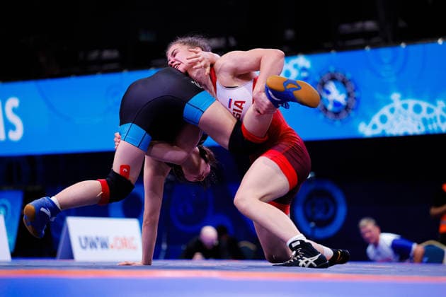 U20 World Championships 65kg WW - Margarita Salnazarian (RUS) df. Zhengwei Ma (CHN) *** U20 World Championships, 65 kg Open Weight: Margarita Salnazarian (RUS) def. Zhengwei Ma (CHN) Copyright: xKostadinxAndonovx