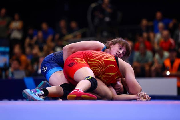 U20 World Championships 55kg WW - Everest Shea Leydecker (USA) df. Meilin Zhou (CHN) *** U20 World Championships, 55 kg, WW: Everest Shea Leydecker (USA) def. Meilin Zhou (CHN) Copyright: xKadirxCaliskanx 776545139