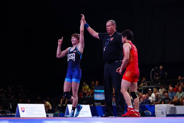 U20 World Championships 55kg WW - Everest Shea Leydecker (USA) df. Meilin Zhou (CHN) *** U20 World Championships, 55 kg, WW: Everest Shea Leydecker (USA) def. Meilin Zhou (CHN) Copyright: xKadirxCaliskanx 776545139
