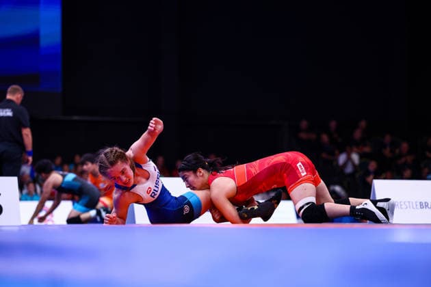 U20 World Championships 62kg WW - Sakura Onishi (JPN) df. Ekaterina Radysheva (RUS) *** U20 World Championships, 62 kg Open Weight: Sakura Onishi (JPN) defeated Ekaterina Radysheva (RUS) Copyright: xKadirxCaliskanx 776545139