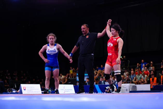 U20 World Championships 62kg WW - Sakura Onishi (JPN) df. Ekaterina Radysheva (RUS) *** U20 World Championships, 62 kg Open Weight: Sakura Onishi (JPN) defeated Ekaterina Radysheva (RUS) Copyright: xKadirxCaliskanx 776545139